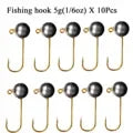 No Dink Fishing Micro Jig Head Hooks - 0.035oz to 0.18oz (10-Piece Pack)
