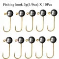 No Dink Fishing Micro Jig Head Hooks - 0.035oz to 0.18oz (10-Piece Pack)