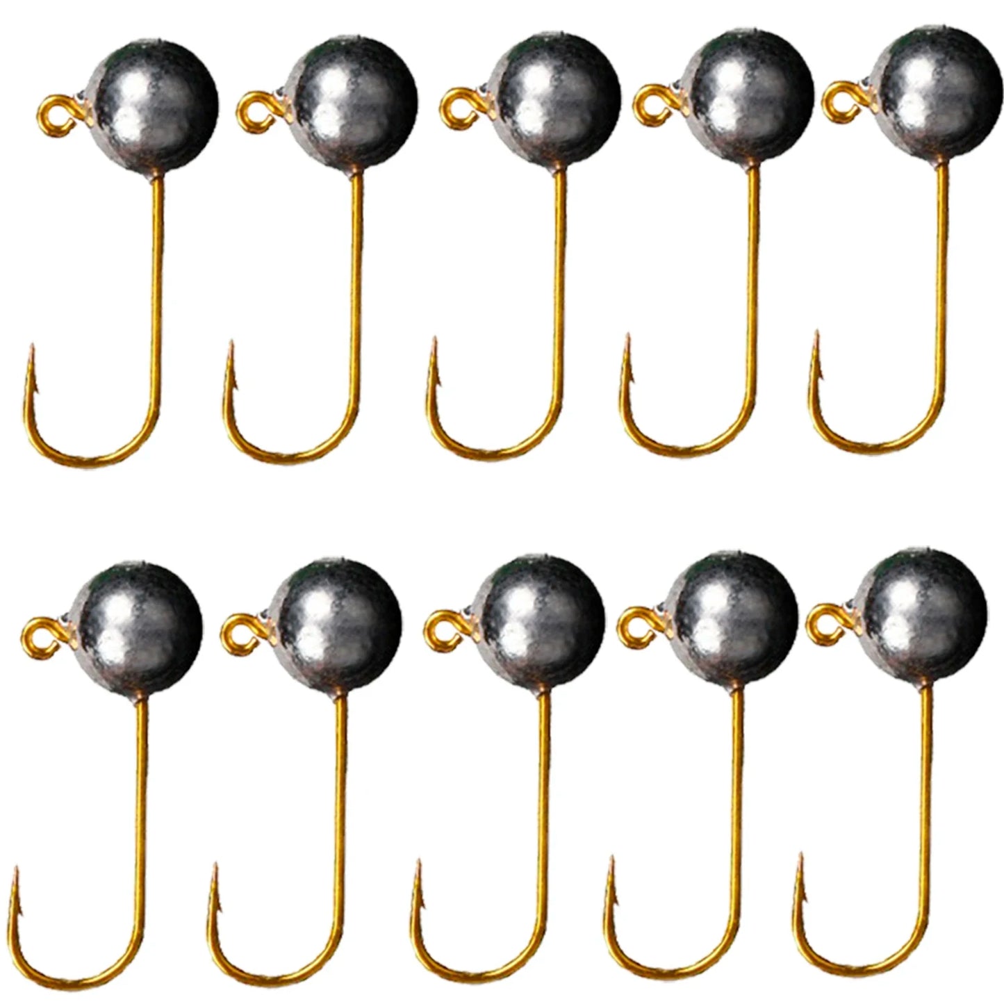 No Dink Fishing Micro Jig Head Hooks - 0.035oz to 0.18oz (10-Piece Pack)