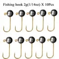 No Dink Fishing Micro Jig Head Hooks - 0.035oz to 0.18oz (10-Piece Pack)