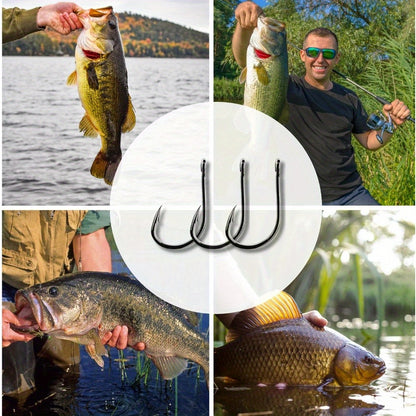 No Dink Fishing 1000-Piece J Hook Set – Sizes 3-12 Fishing Hooks
