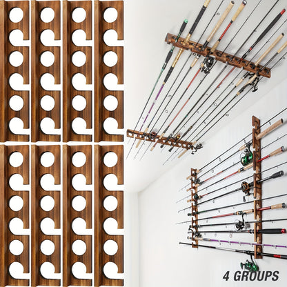 No Dink Fishing 12/18/24-Rod Wall-Mounted Fishing Pole Holder Rack